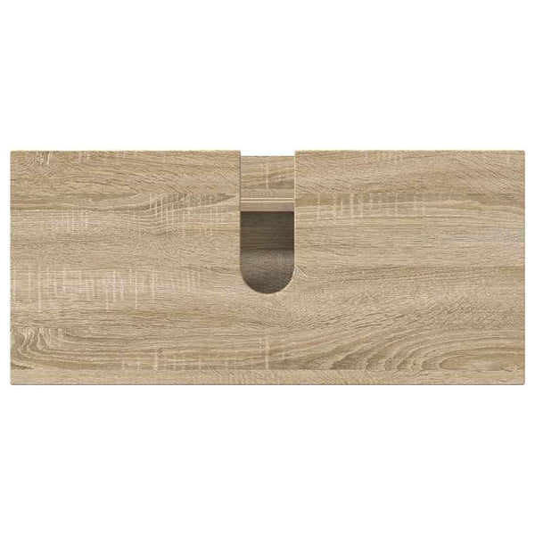 vidaXL Bathroom Furniture Set 4 pcs Sonoma Oak Plywood and Metal