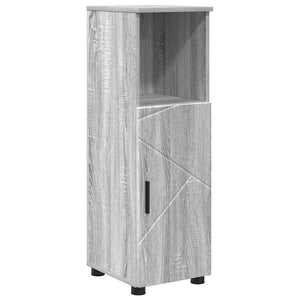 vidaXL Bathroom Furniture Set 4 pcs Sonoma Grey Plywood and Metal