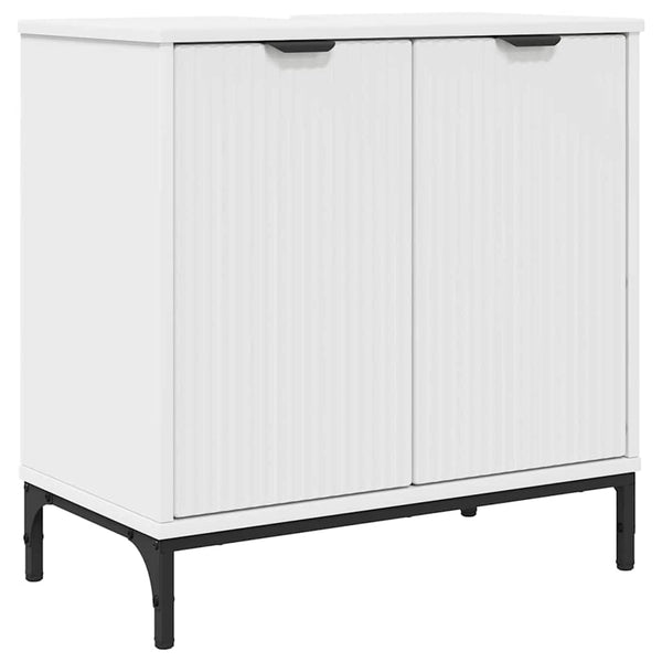 vidaXL Bathroom Cabinet Set with Drawers White Engineered Wood, Metal