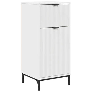 vidaXL Bathroom Cabinet Set with Drawers White Engineered Wood, Metal