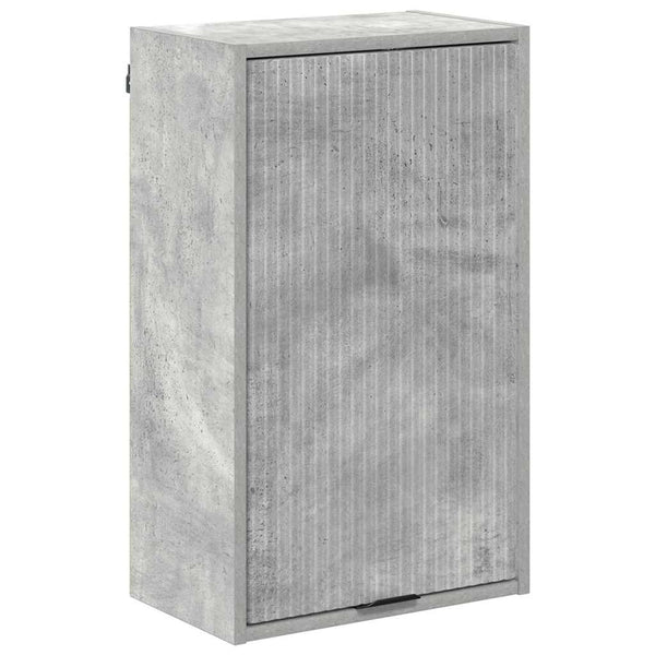 vidaXL Bathroom Furniture Set with Door Concrete Grey Engineered Wood, Metal