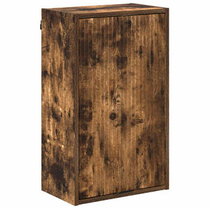 vidaXL Bathroom Furniture Set Smoked Oak Engineered Wood, Metal