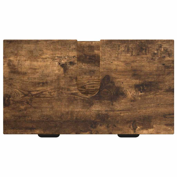 vidaXL Bathroom Furniture Set Smoked Oak Engineered Wood, Metal