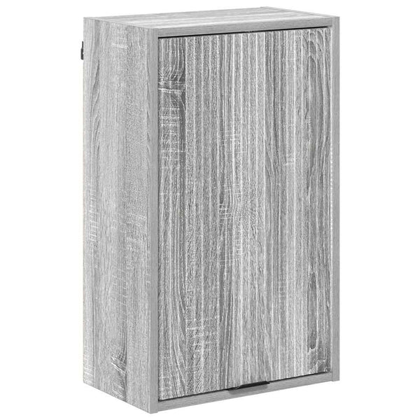 vidaXL Bathroom Furniture Set with Door Grey Sonoma Engineered Wood, Metal