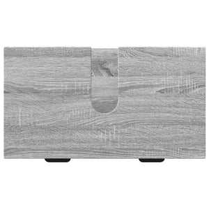vidaXL Bathroom Furniture Set with Door Grey Sonoma Engineered Wood, Metal