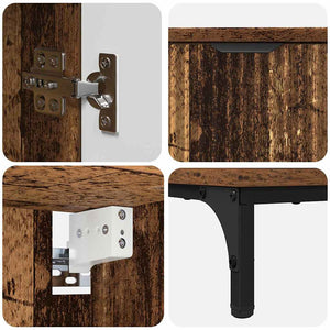 vidaXL Bathroom Furniture Set Wall-mounted Reclaimed Wood, Engineered Wood, Metal