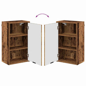 vidaXL Bathroom Furniture Set Wall-mounted Reclaimed Wood, Engineered Wood, Metal