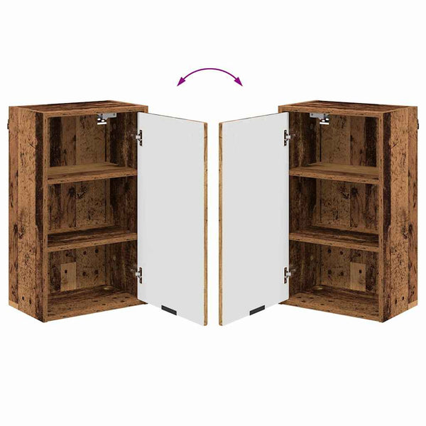 vidaXL Bathroom Furniture Set Wall-mounted Reclaimed Wood, Engineered Wood, Metal