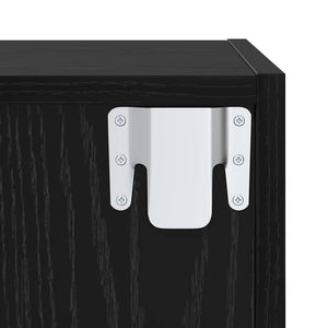 vidaXL TV Cabinet Set 4 pcs Black Oak Look Engineered Wood