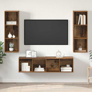 vidaXL TV Cabinet Set Wall-Mounted 3 pcs Reclaimed Wood Engineered Wood