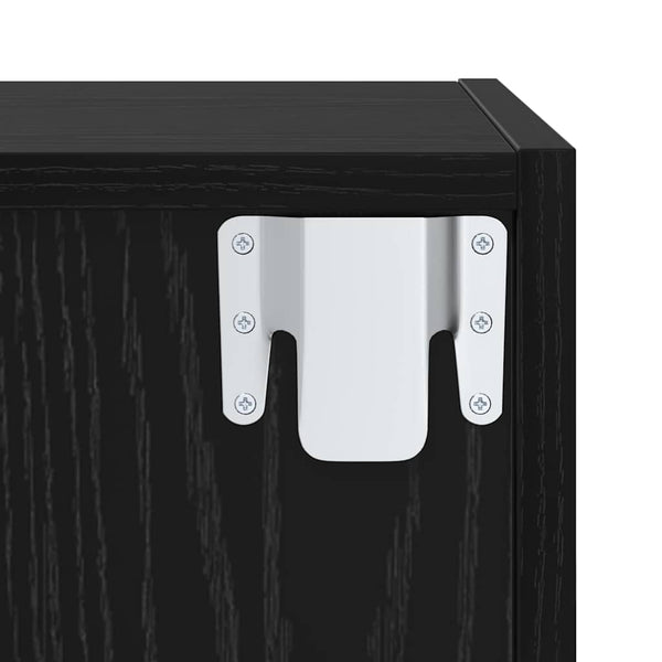 vidaXL TV Cabinet Set 3 pcs Black Oak Look Engineered Wood
