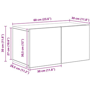 vidaXL TV Cabinet Set 8 pcs Black Oak Look Engineered Wood