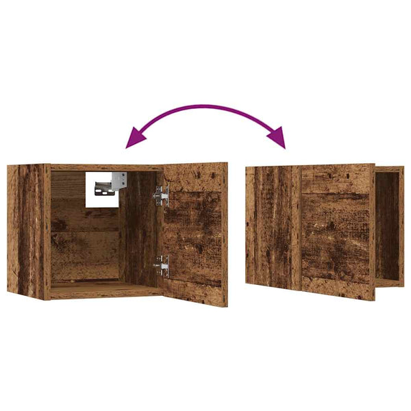 vidaXL Wall-Mounted TV Cabinet Set 7 pcs Reclaimed Wood Engineered Wood