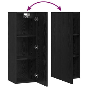vidaXL TV Cabinet Set 7 pcs Black Oak Look Engineered Wood