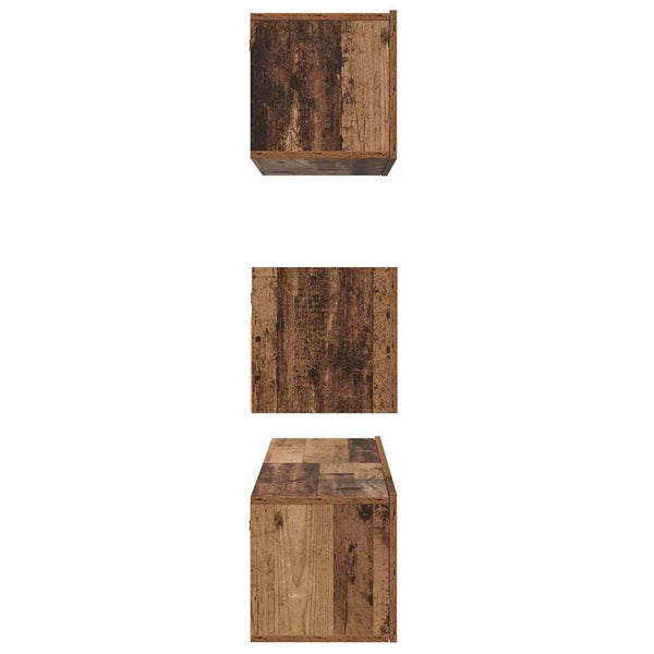 vidaXL TV Cabinet Set Wall-Mounted 4 pcs Reclaimed Wood Engineered Wood