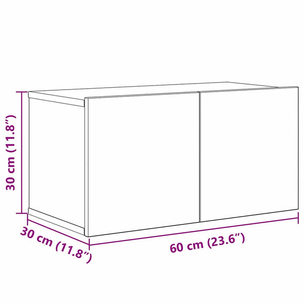 vidaXL TV Cabinet Set Wall-Mounted 4 pcs Reclaimed Wood Engineered Wood