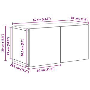 vidaXL TV Cabinet Set 10 pcs Black Oak Look Engineered Wood