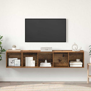 vidaXL TV Cabinet Set Wall-Mounted 2 pcs Reclaimed Wood Engineered Wood