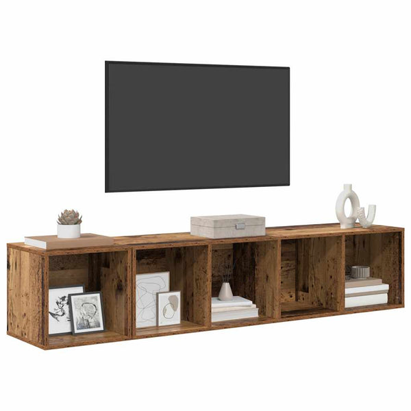 vidaXL TV Cabinet Set Wall-Mounted 2 pcs Reclaimed Wood Engineered Wood