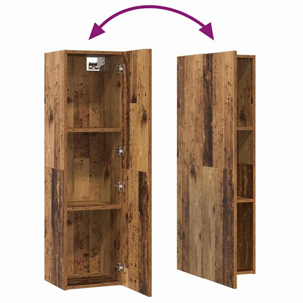 vidaXL Wall-Mounted TV Cabinet 4 pcs Reclaimed Wood Engineered Wood