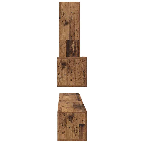 vidaXL Wall-Mounted TV Cabinet 4 pcs Reclaimed Wood Engineered Wood