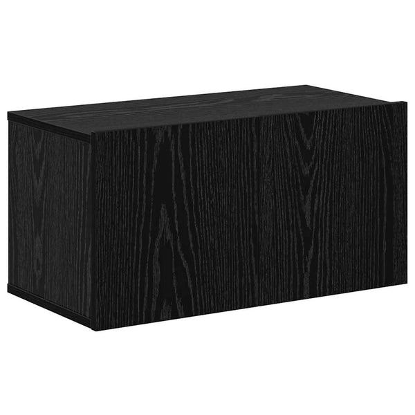 vidaXL Wall-Mounted TV Cabinet 4 pcs Black Oak Look Engineered Wood