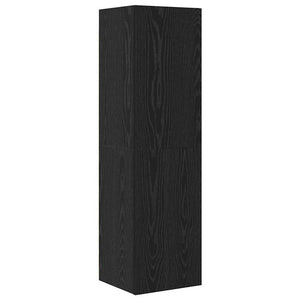 vidaXL Wall-Mounted TV Cabinet 4 pcs Black Oak Look Engineered Wood