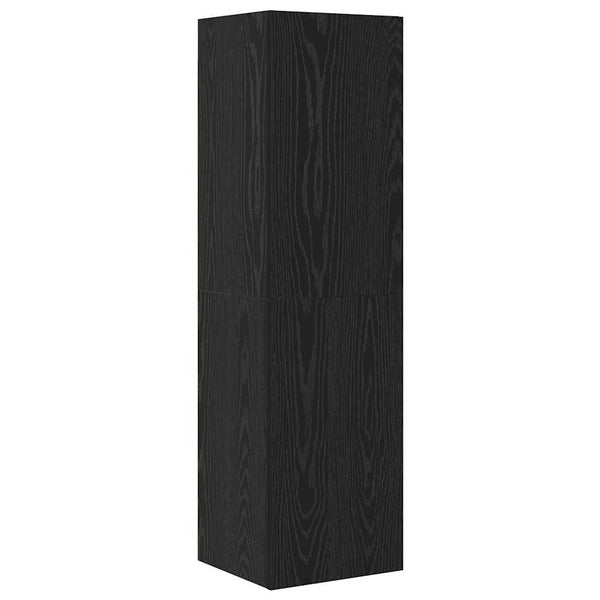 vidaXL Wall-Mounted TV Cabinet 4 pcs Black Oak Look Engineered Wood