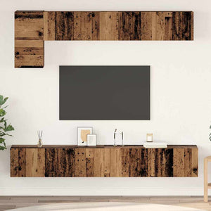 vidaXL TV Cabinet Set Wall-Mounted 5 pcs Reclaimed Wood Engineered Wood
