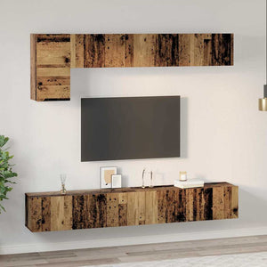 vidaXL TV Cabinet Set Wall-Mounted 5 pcs Reclaimed Wood Engineered Wood