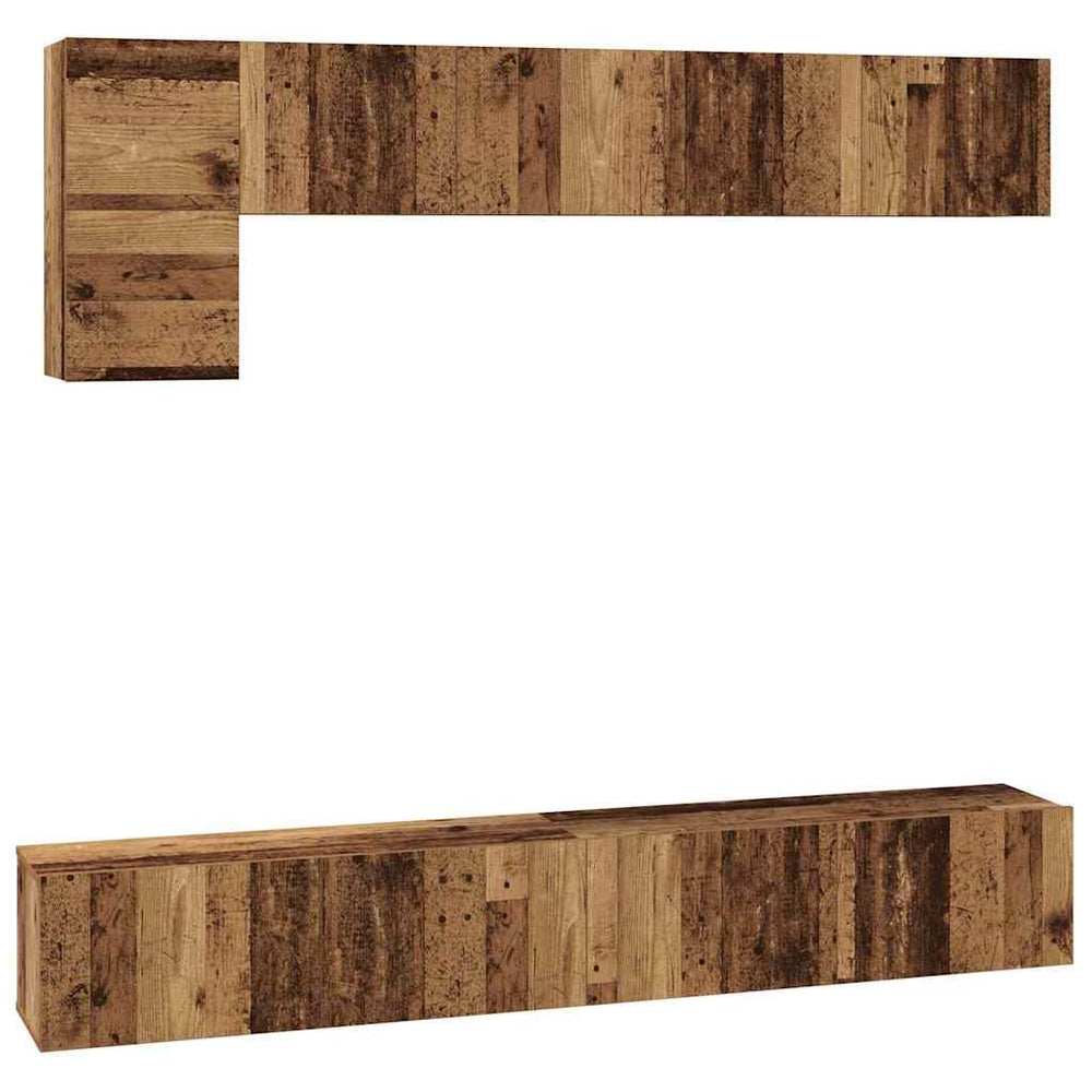 vidaXL TV Cabinet Set Wall-Mounted 5 pcs Reclaimed Wood Engineered Wood