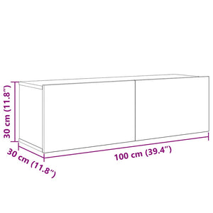 vidaXL TV Cabinet Set Wall-Mounted 5 pcs Reclaimed Wood Engineered Wood