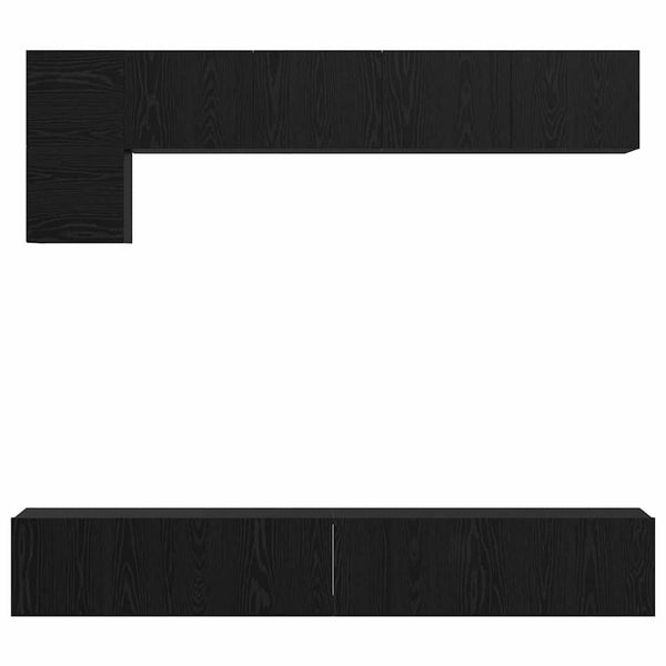 vidaXL TV Cabinet Set 5 pcs Black Oak Look Engineered Wood