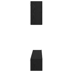 vidaXL TV Cabinet Set 5 pcs Black Oak Look Engineered Wood