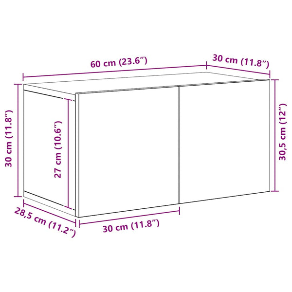 vidaXL TV Cabinet Set 5 pcs Black Oak Look Engineered Wood