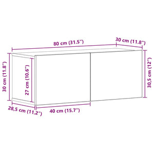 vidaXL TV Cabinet Set 5 pcs Black Oak Look Engineered Wood