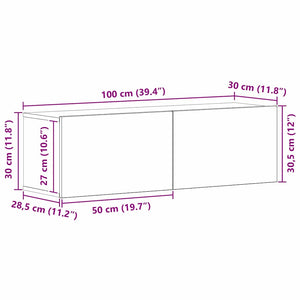 vidaXL TV Cabinet Set 5 pcs Black Oak Look Engineered Wood