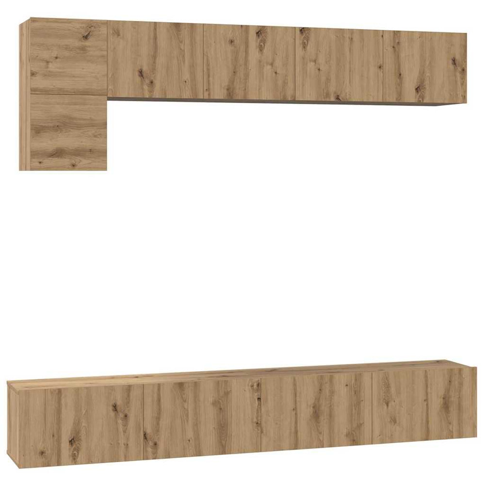 vidaXL Wall-Mounted TV Cabinet Set 5 pcs Artisan Oak Engineered Wood