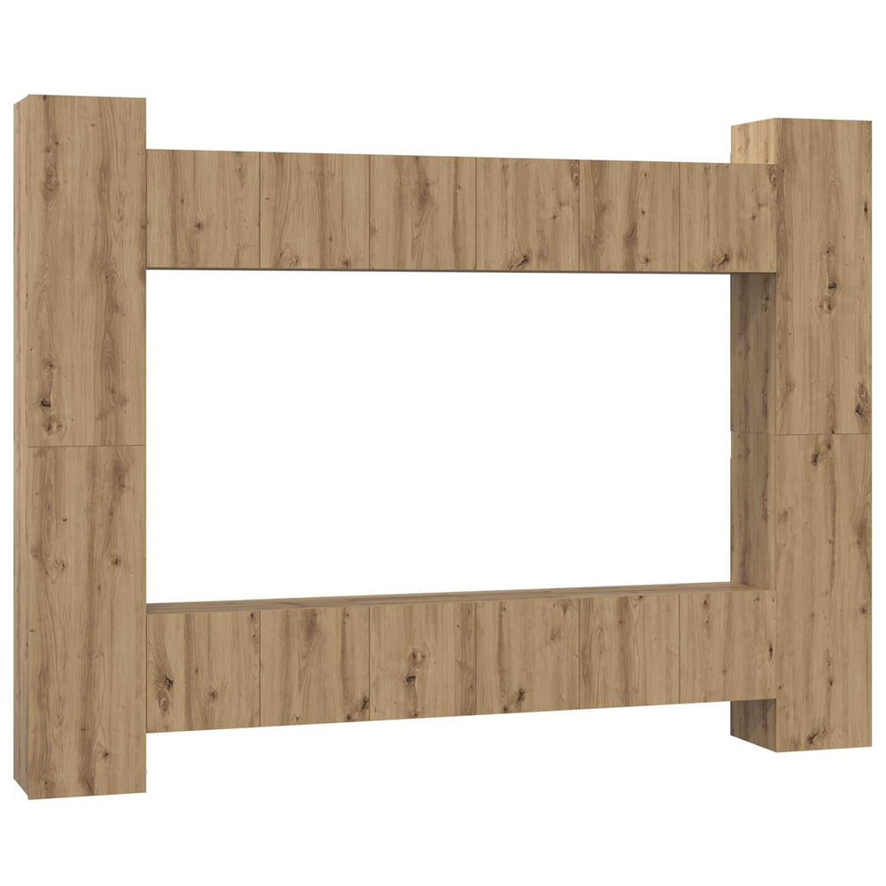vidaXL TV Cabinet Set 10 pcs Artisan Oak 30.5 x 30 x 90 cm
