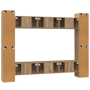 vidaXL TV Cabinet Set 10 pcs Artisan Oak 30.5 x 30 x 90 cm