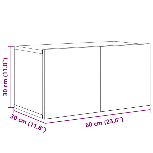 vidaXL TV Cabinet Set 10 pcs Artisan Oak 30.5 x 30 x 90 cm