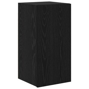 vidaXL Wall-Mounted TV Cabinet 2 pcs Black Oak Look Engineered Wood