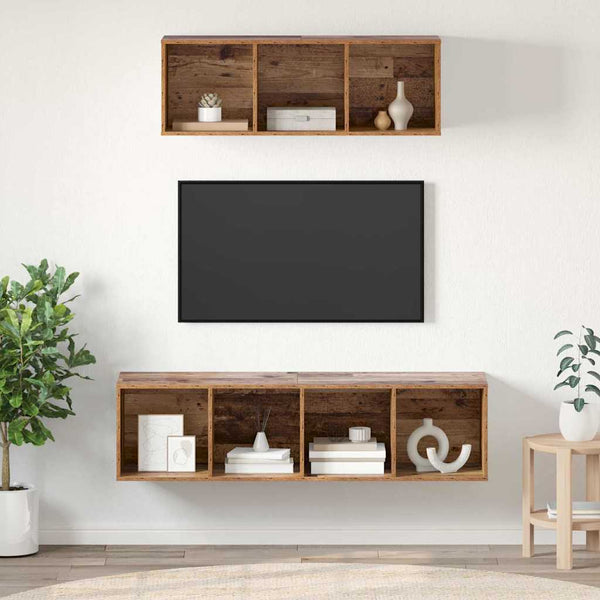 vidaXL TV Cabinet Set Wall-Mounted 2 pcs Reclaimed Wood Engineered Wood