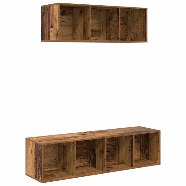 vidaXL TV Cabinet Set Wall-Mounted 2 pcs Reclaimed Wood Engineered Wood