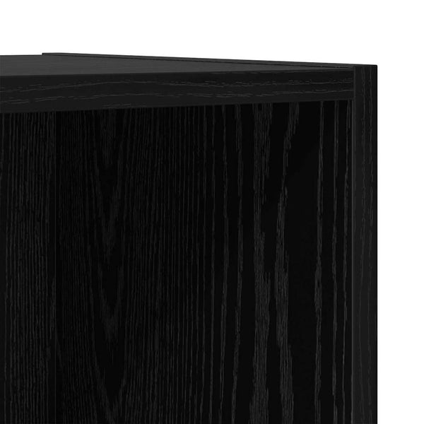 vidaXL TV Cabinet Set 2 pcs Black Oak Look Engineered Wood
