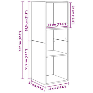 vidaXL TV Cabinet Set Reclaimed Wood 37 x 37 x 107 cm Engineered Wood