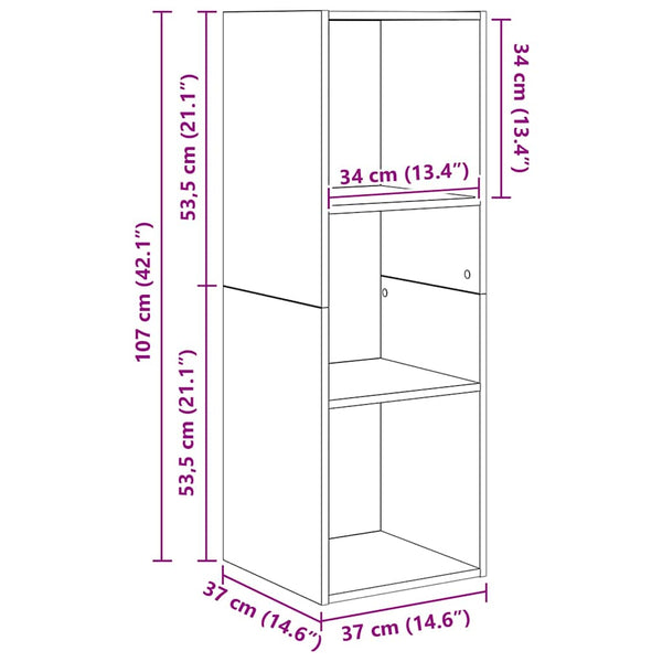 vidaXL TV Cabinet Set Reclaimed Wood 37 x 37 x 107 cm Engineered Wood