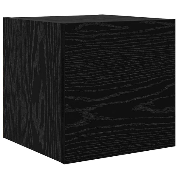 vidaXL TV Cabinet Set 9 pcs Black Oak-Look Engineered Wood