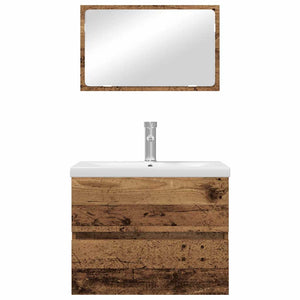 vidaXL Bathroom Furniture Set with Drawers 3 pcs Reclaimed Wood Engineered Wood