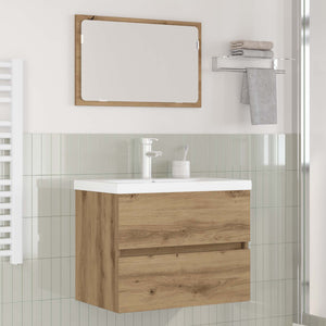 vidaXL Bathroom Furniture Set 3 pcs Engineered Wood Artisan Oak
